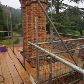 restoration work on roof 